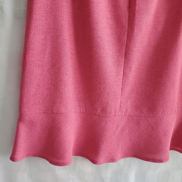 3 for $50 *CONRAD C Pink Knit Ruffled Skirt Knee Length Office Clueless Elle 90s - Picture 6 of 7